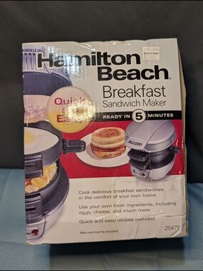 Hamilton Beach Silver Breakfast Sandwich Maker